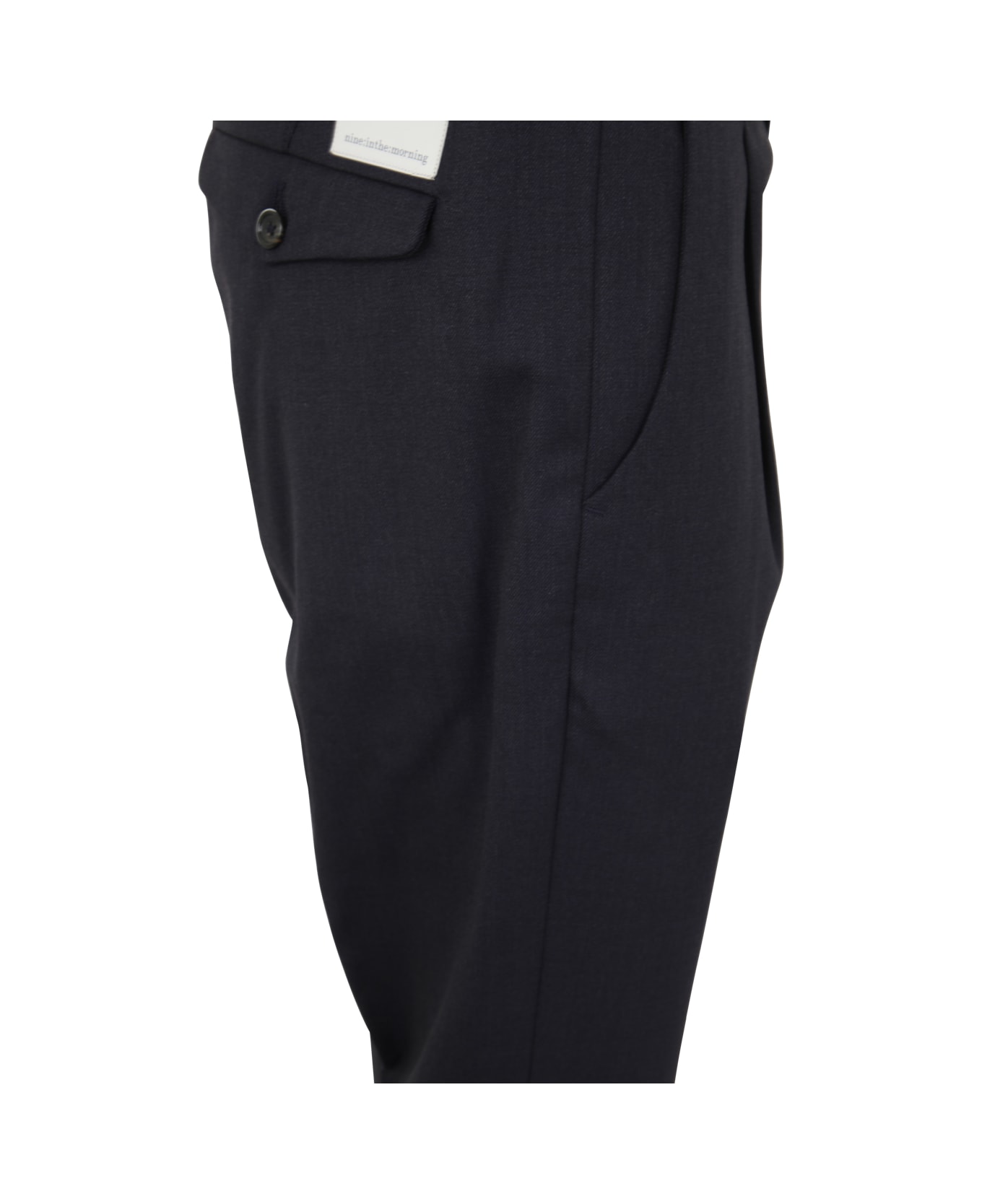 Nine in the Morning Stretch Pants With Pences - Melange Blue