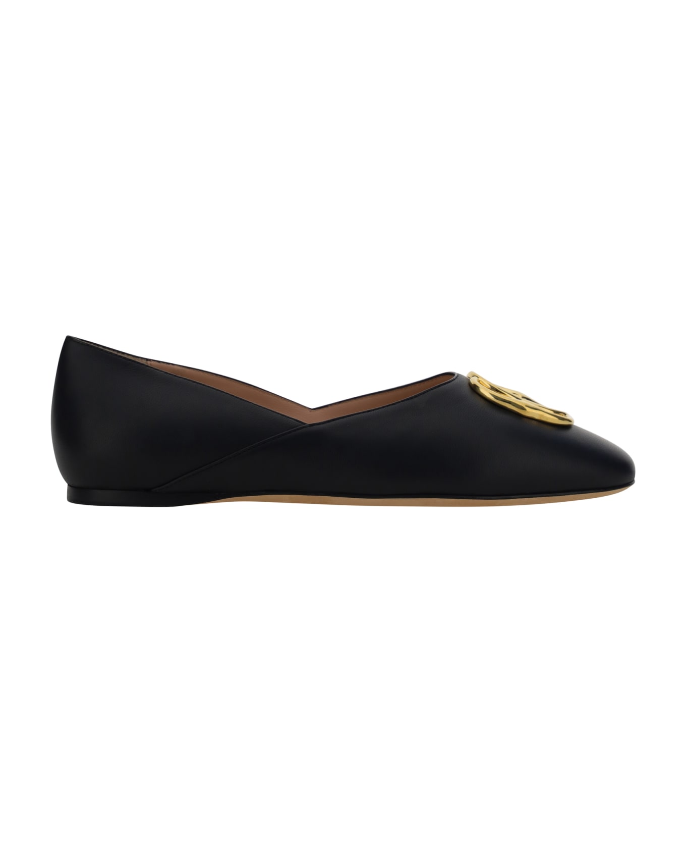 Bally Leather Ballerina Flats - Black