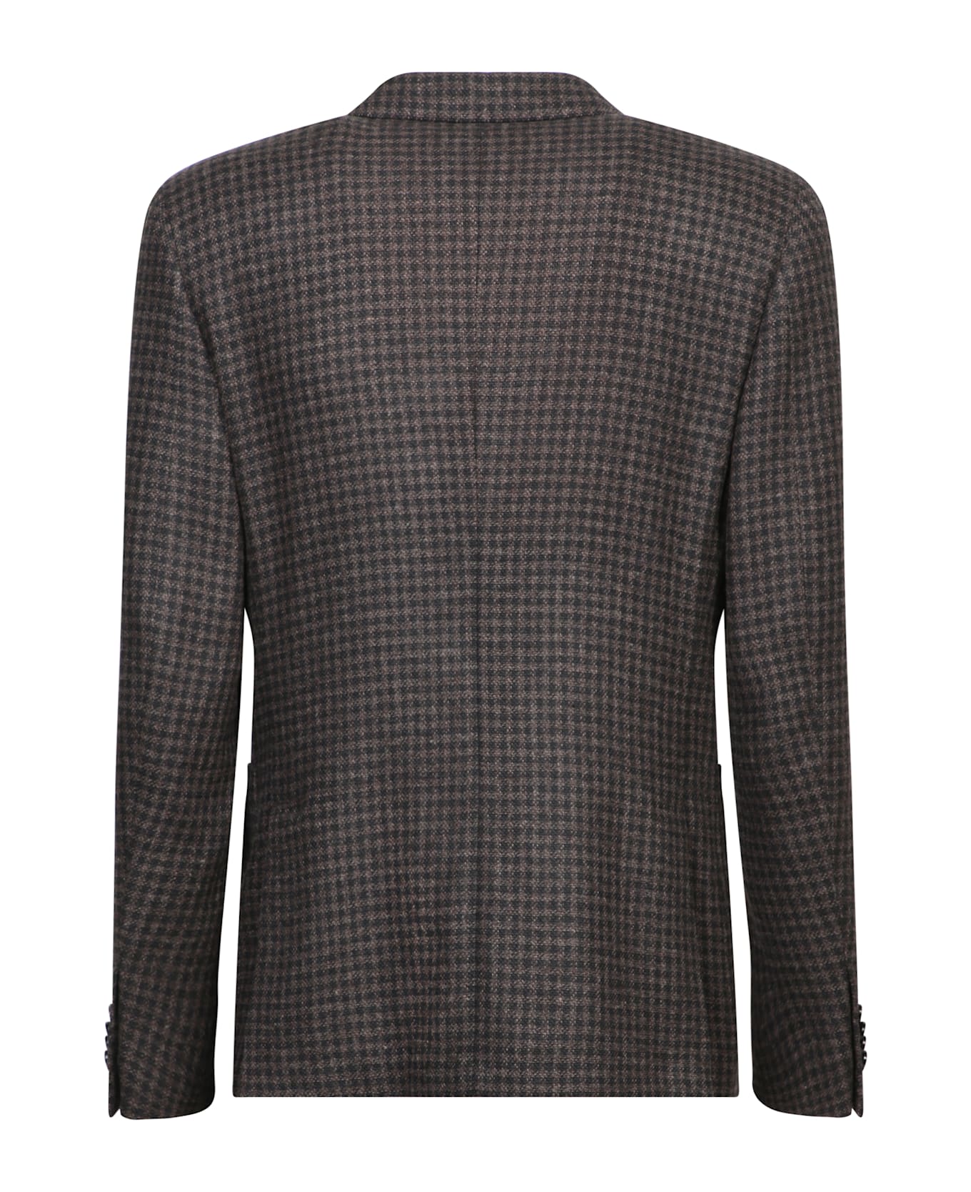 Zegna Brown/black Wool And Cashmere Jacket - Brown