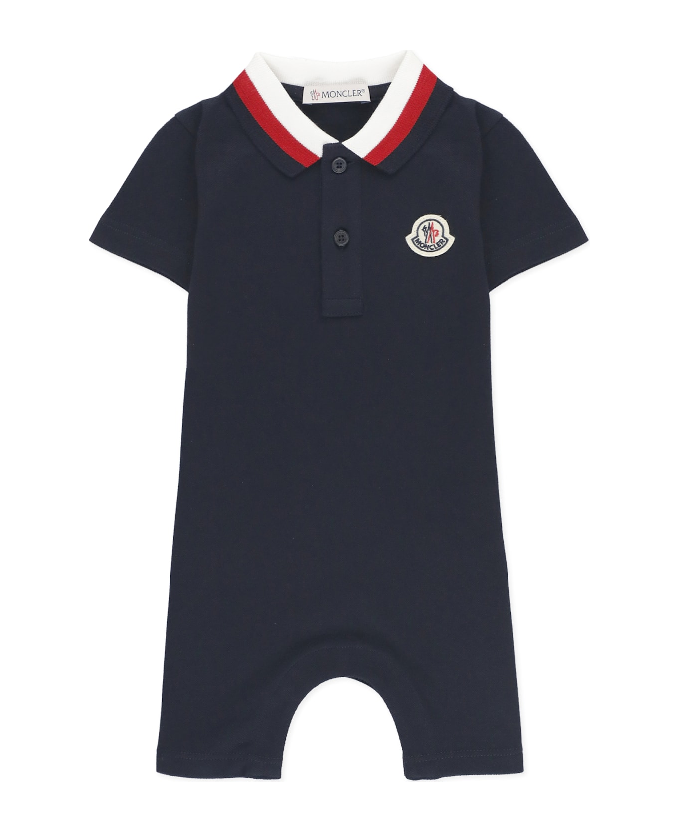 Moncler Onesie With Logo - Blue