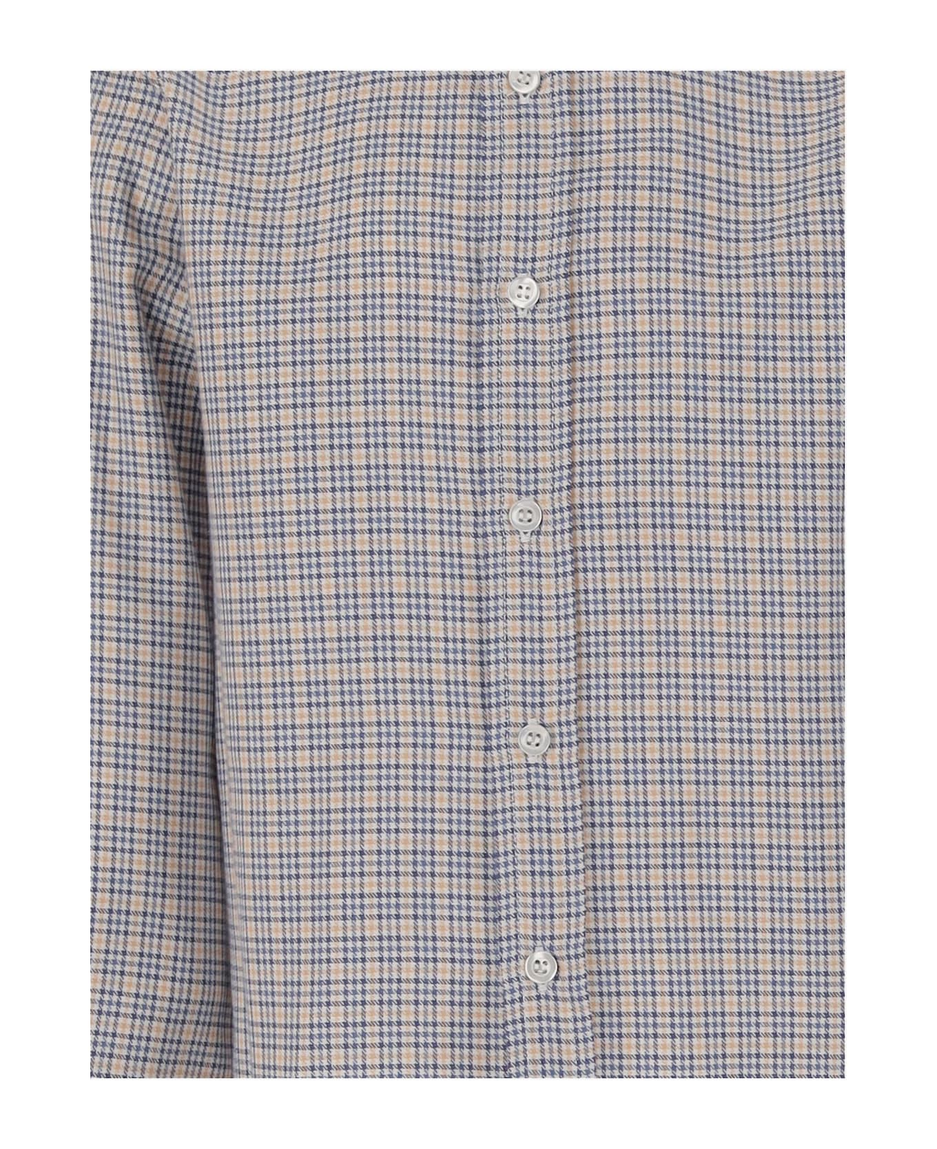 Nicoletta Fanna Cotton Shirt With Check Pattern - Red