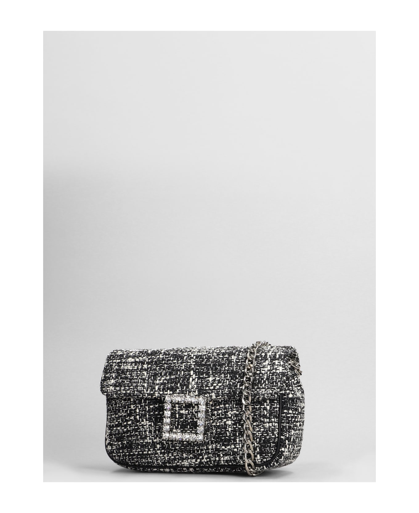 Roberto Festa Lunette Shoulder Bag In Black Wool - black