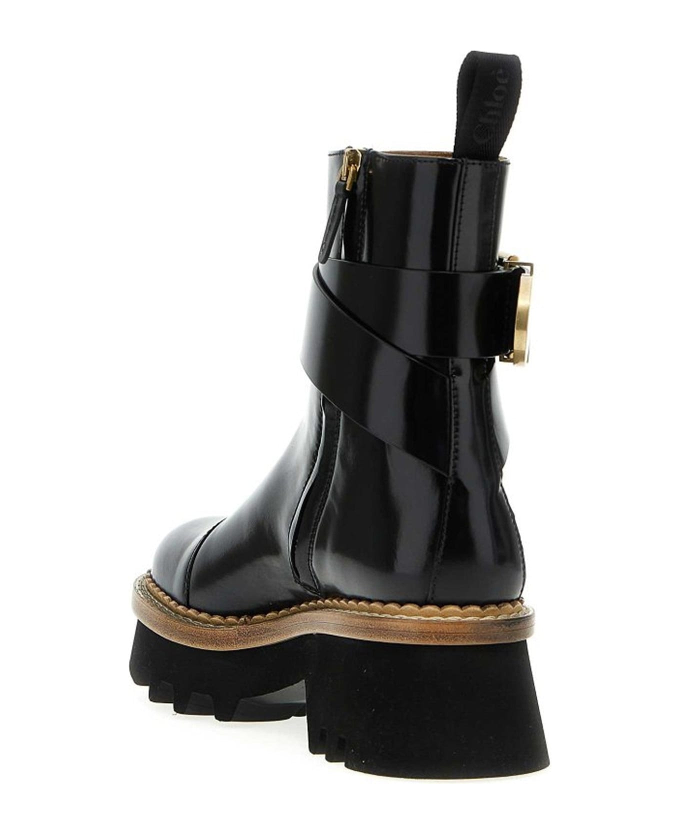 Chloé Owena Leather Boots - Black