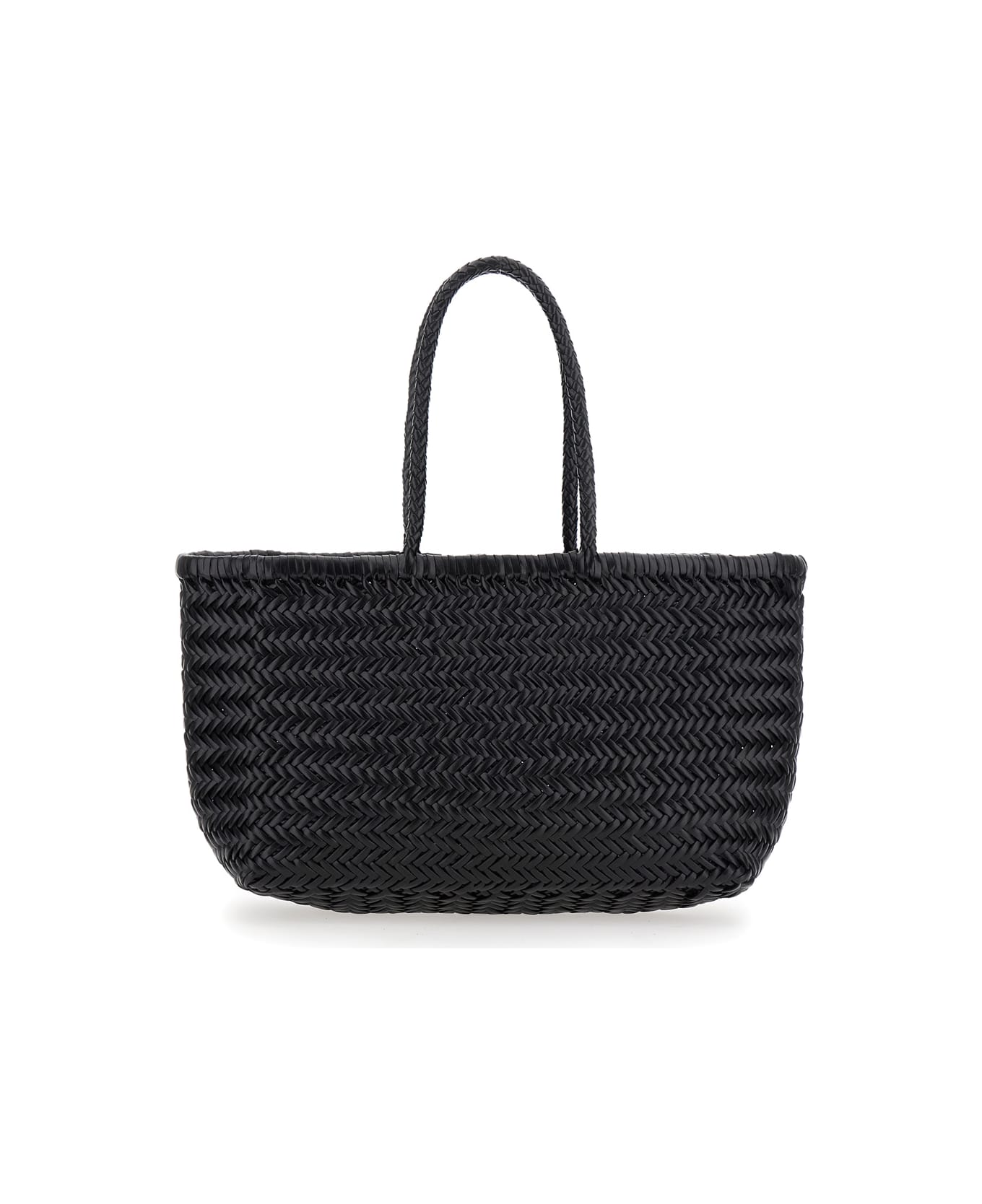 Dragon Diffusion 
bamboo Triple Jump
 Black Tote Bag In Woven Leather Woman - Black