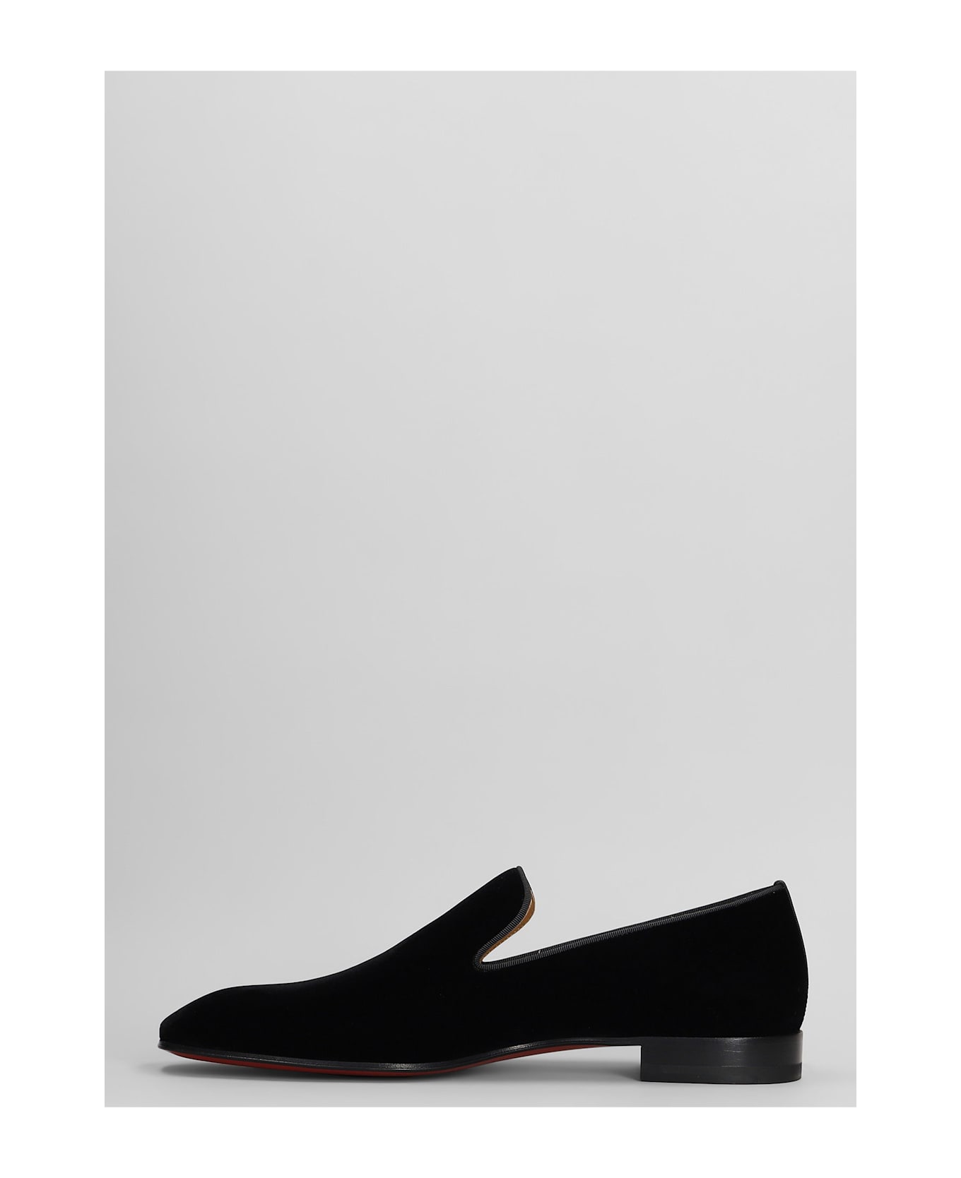 Christian Louboutin Dandelion Loafers In Black Velvet - black