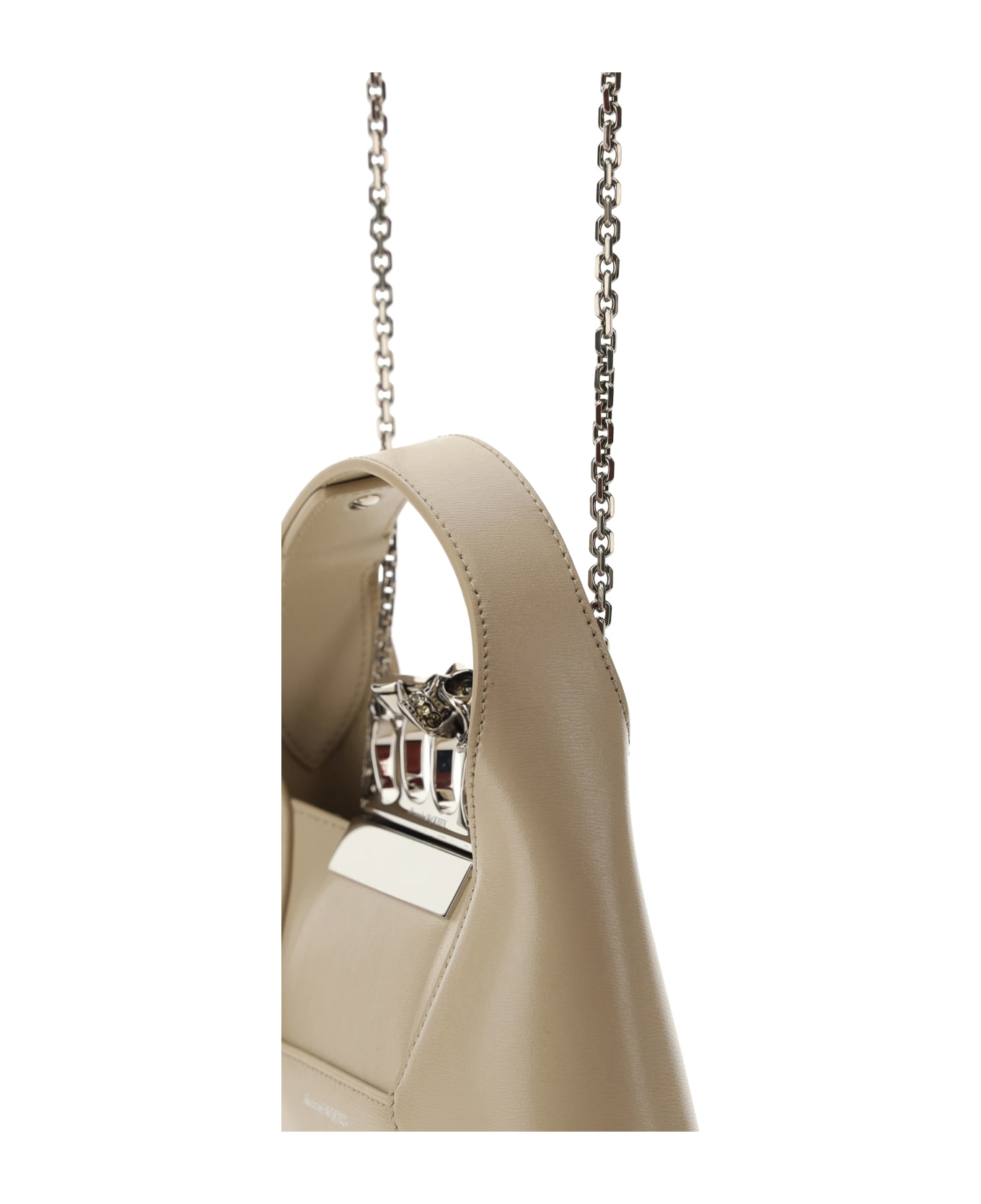Alexander McQueen Jewelled Hobo Handbag - Beige