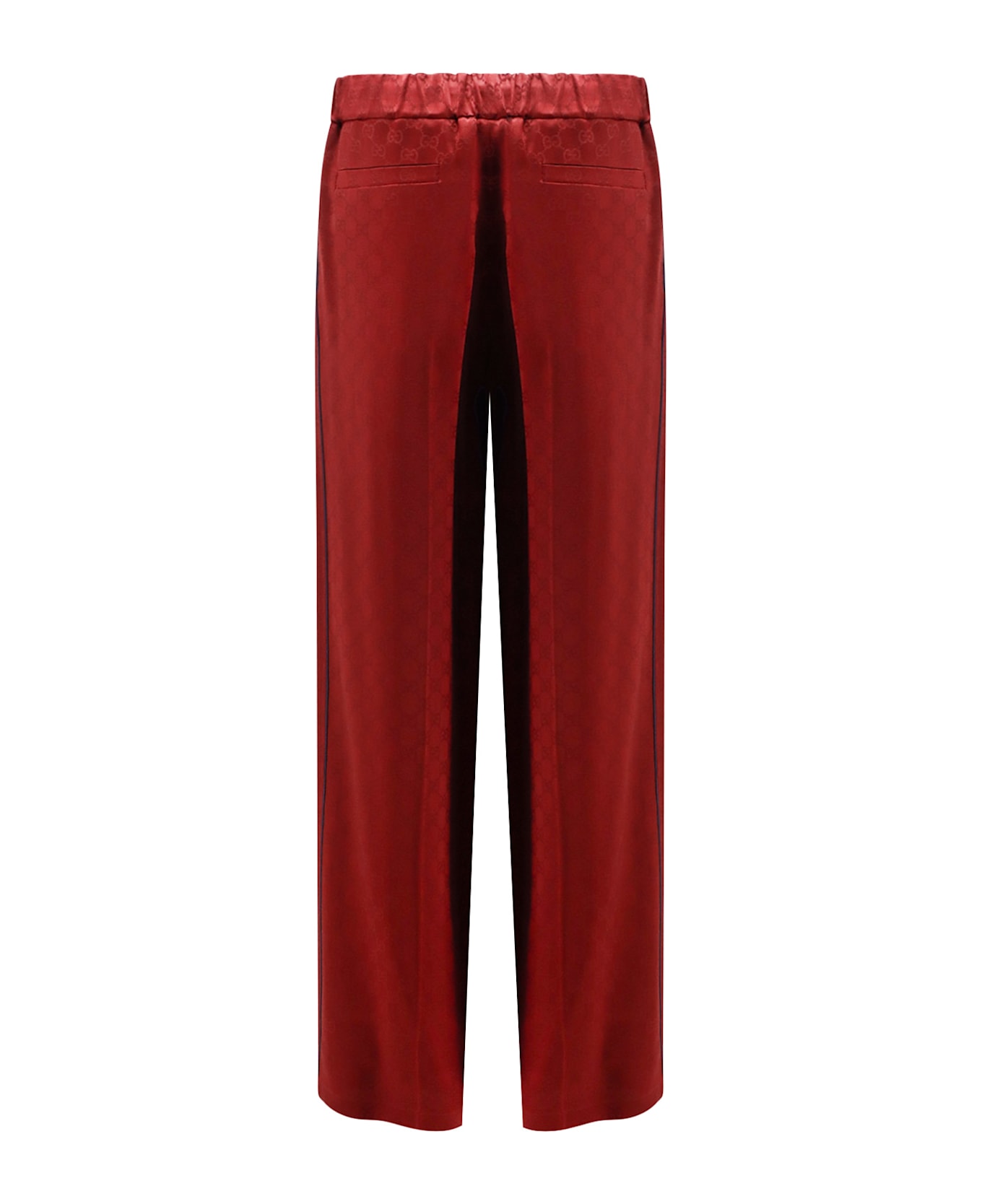 Gucci Rosso Ancora Viscose Blend Trousers - ROSSO ANCORA/MIX