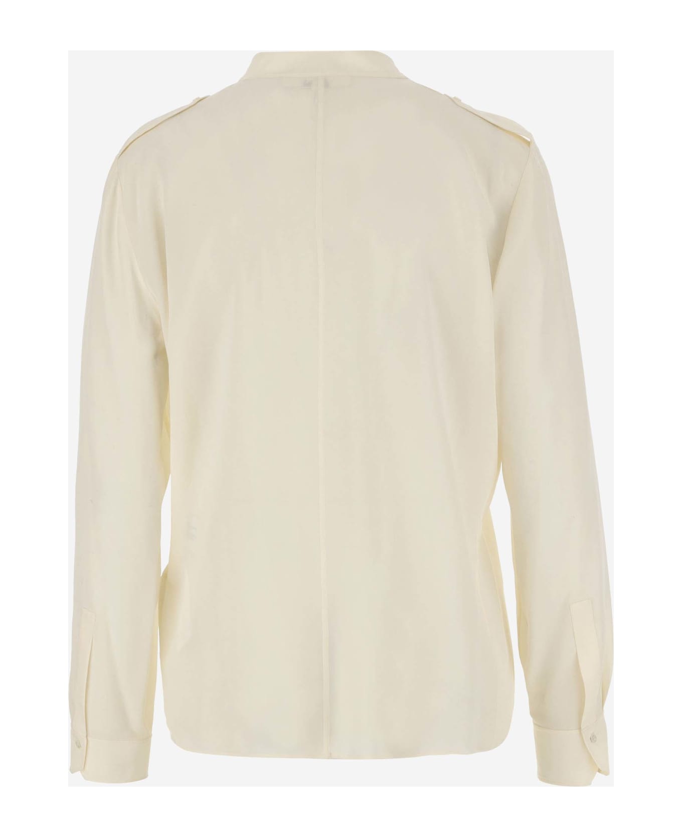 Chloé Silk Crepe De Chine Shirt - Ivory