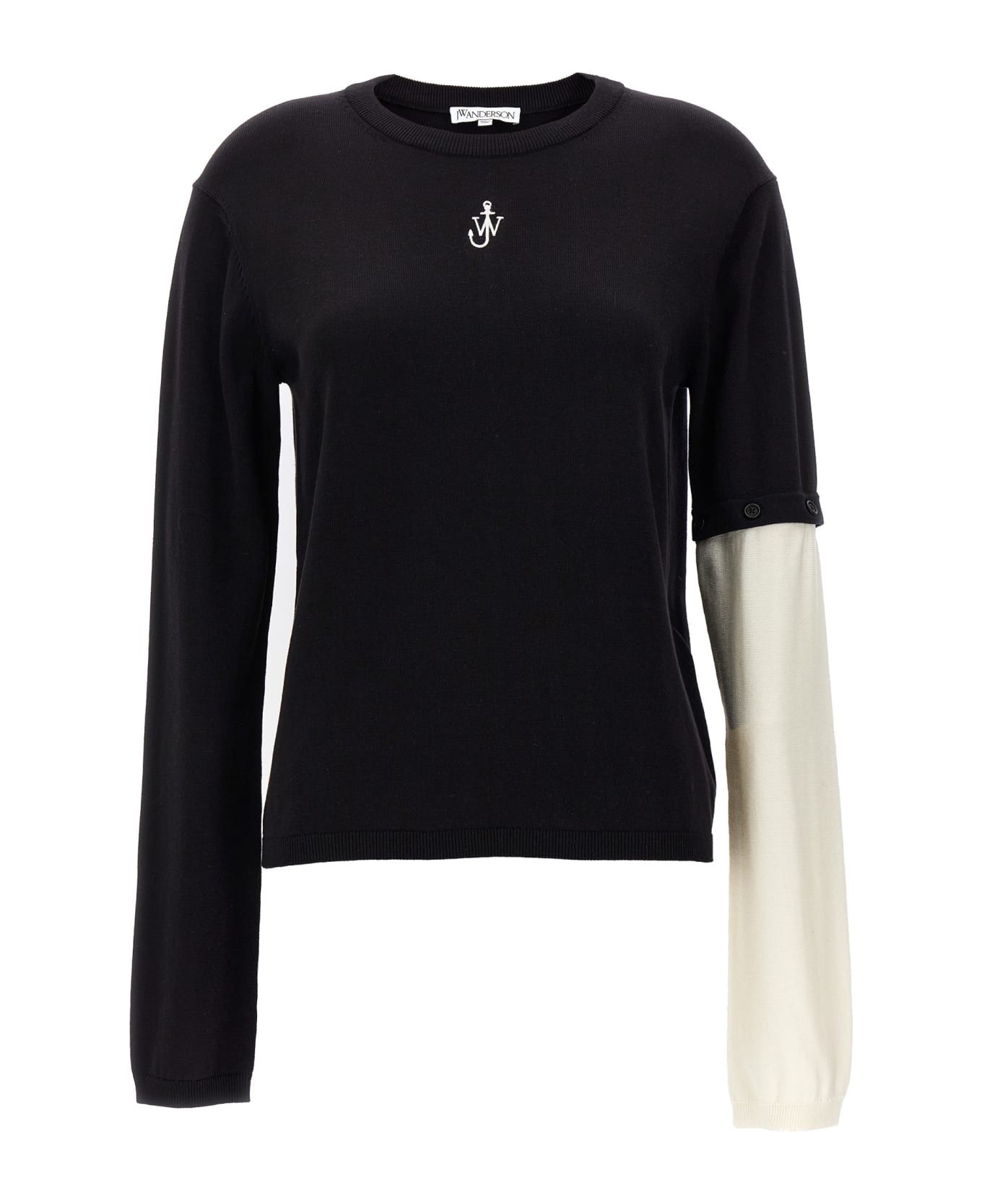 J.W. Anderson Removable Sleeve Sweater - White/Black