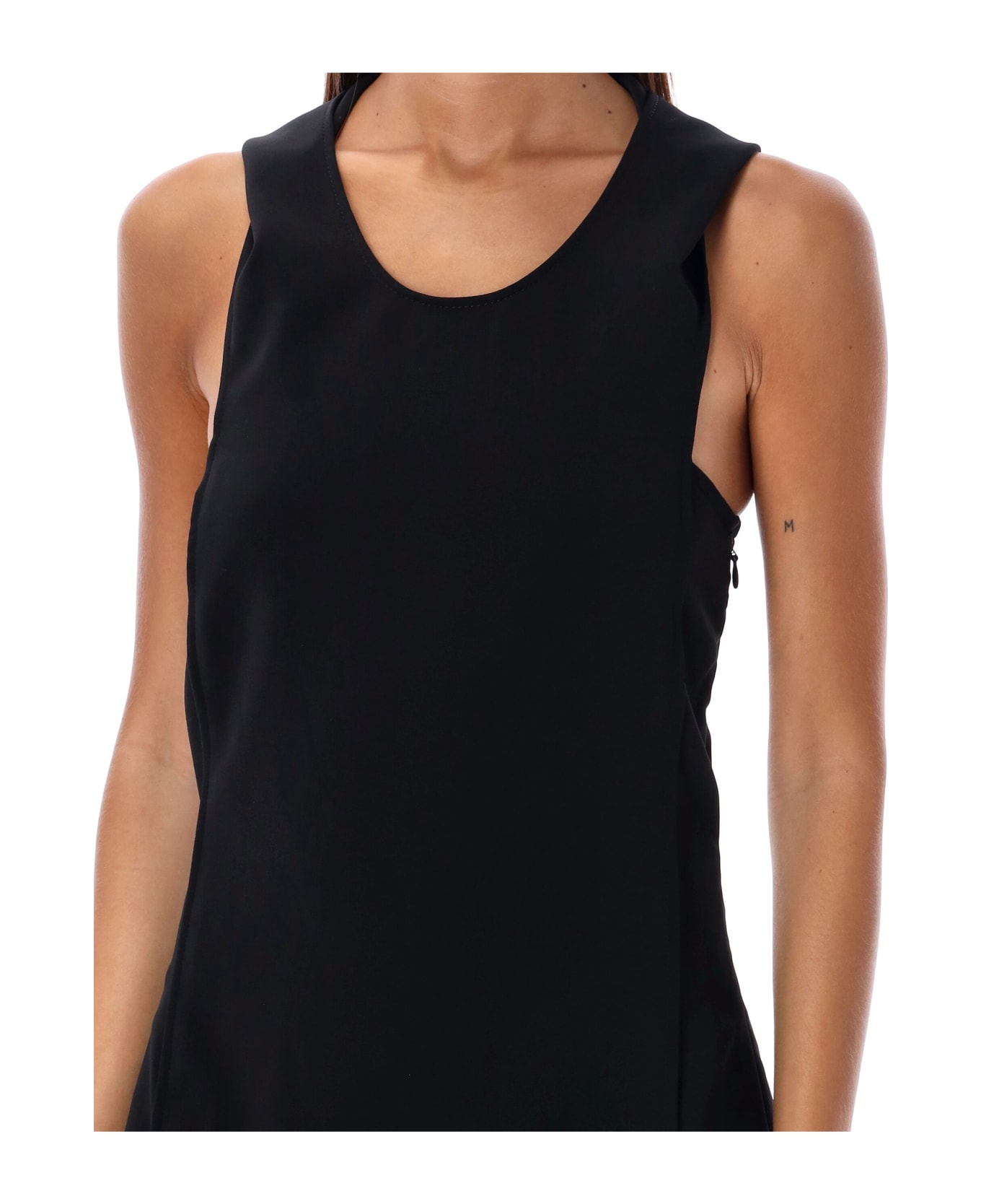 Courrèges Hooded Mini Dress - BLACK