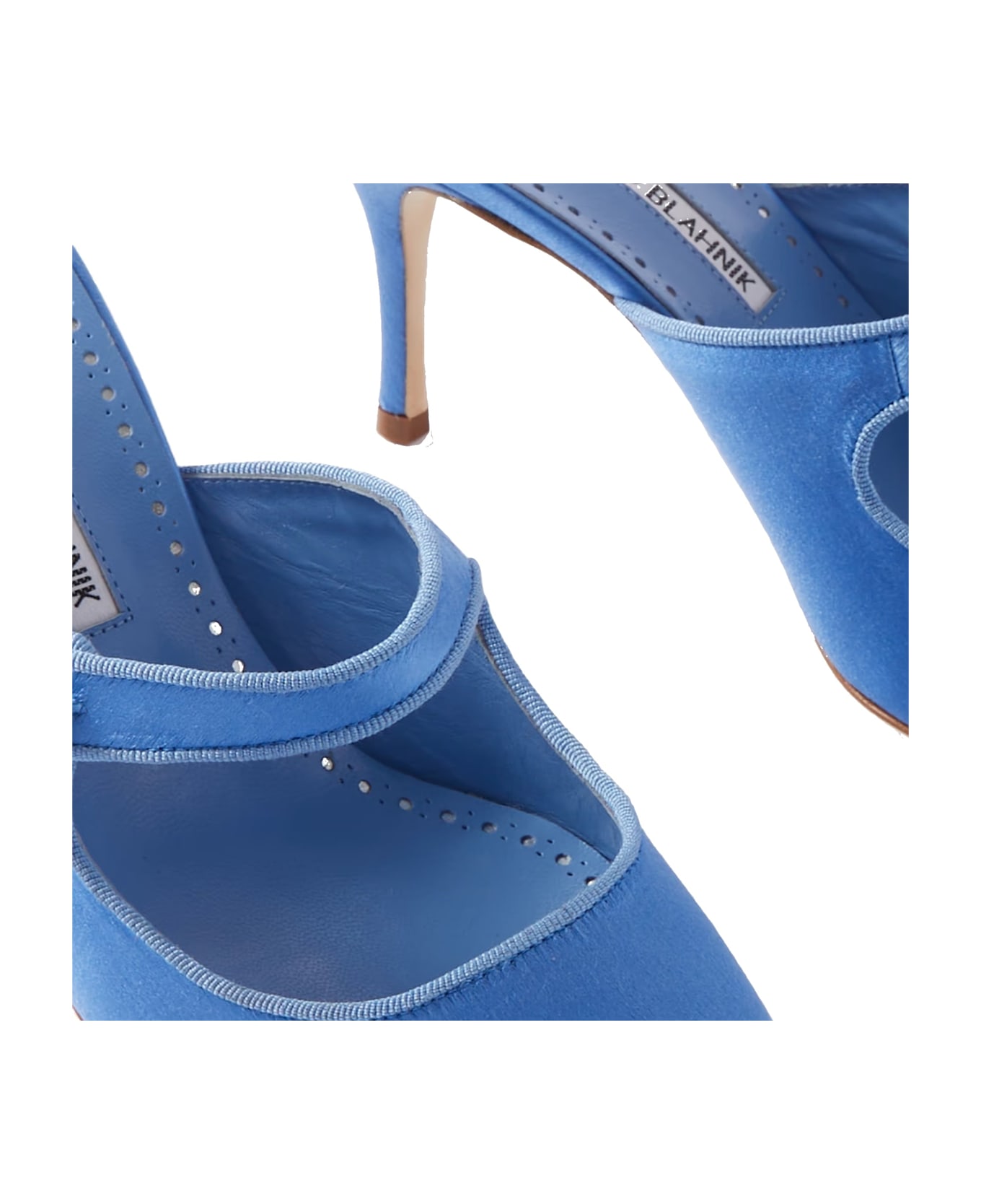 Manolo Blahnik Camparimu Jewel 070 Mules - Blue