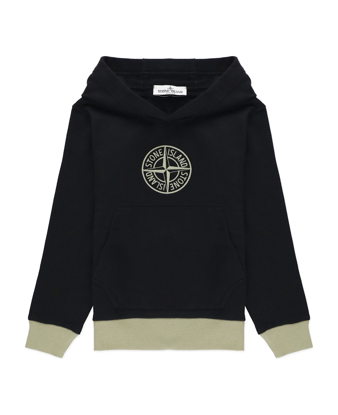 Stone Island Hoodie With Logo - Black