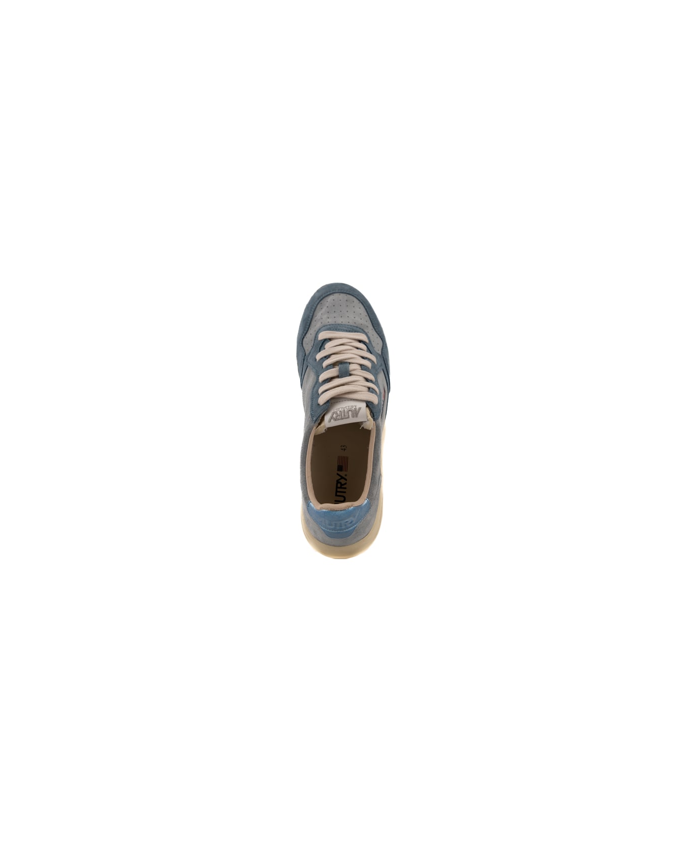 Autry Medialist Low Sneakers In Gray Suede - Clear/street