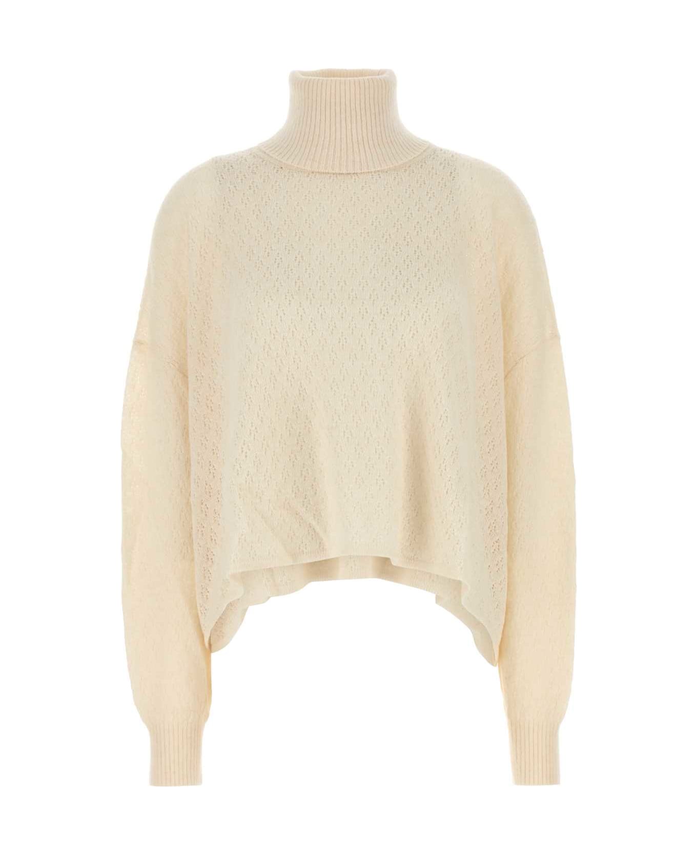Chloé Ivory Wool Blend Oversize Sweater - ICONICMILK