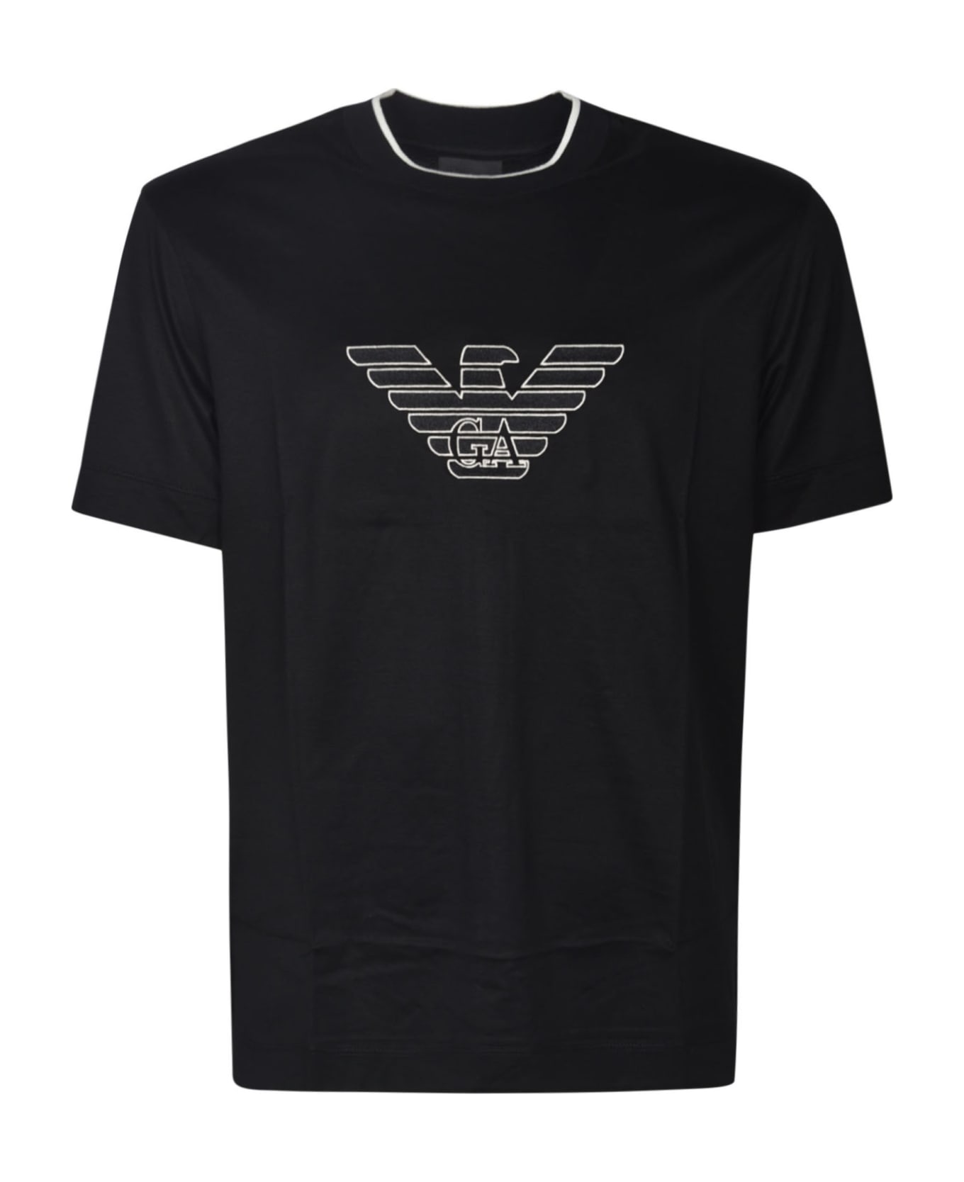 Emporio Armani Round Neck Logo T-shirt - Eagle Black