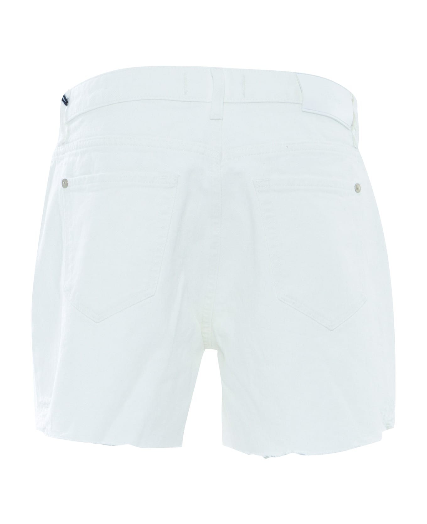 7 For All Mankind Monroe Long Shorts - WHITE