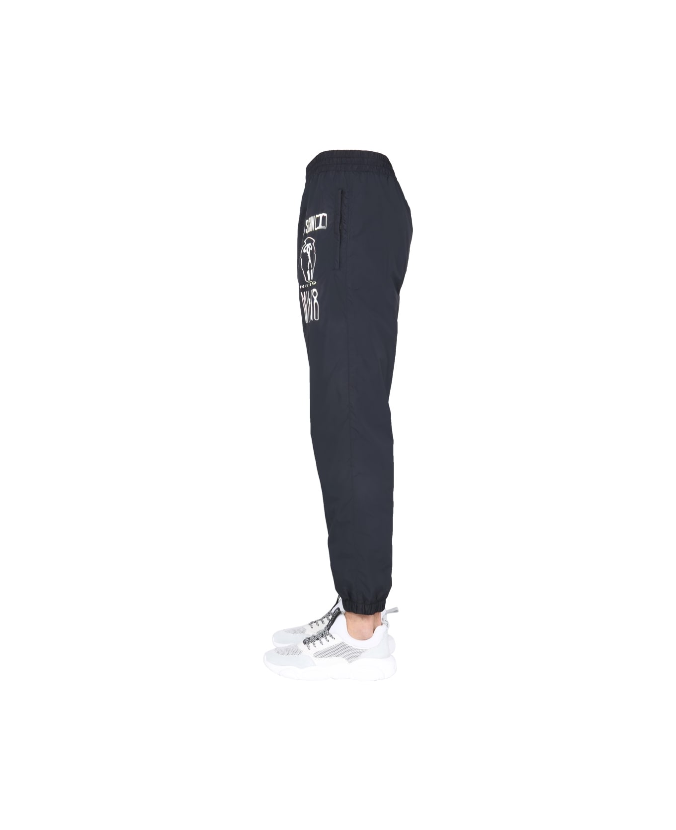Moschino Nylon Jogging Pants - BLACK
