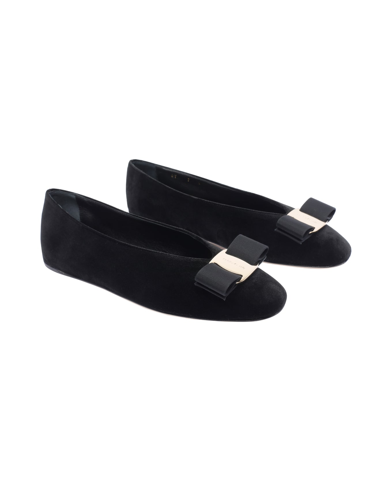 Ferragamo Vara Bow Ballets - BLACK