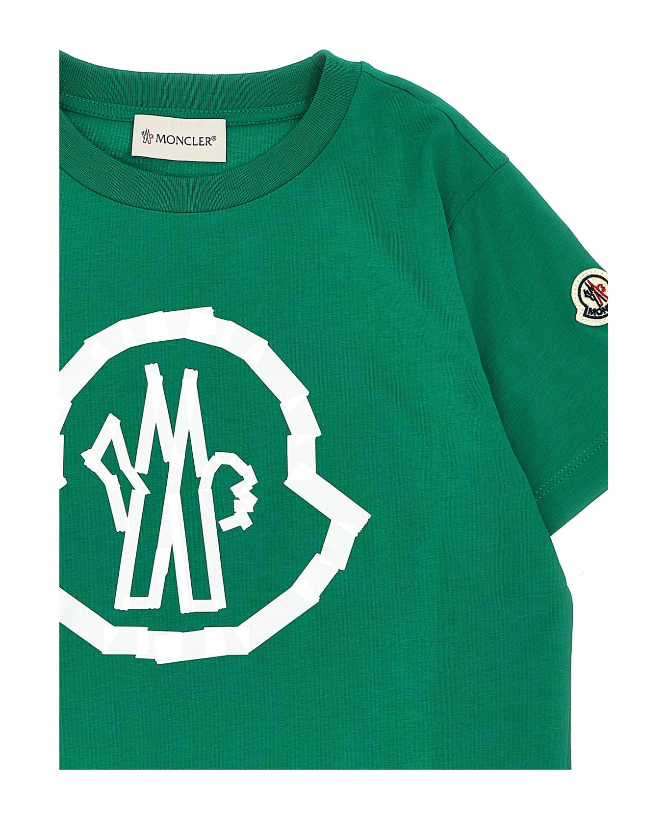 Moncler Logo Print T-shirt - Green Tシャツ＆ポロシャツ