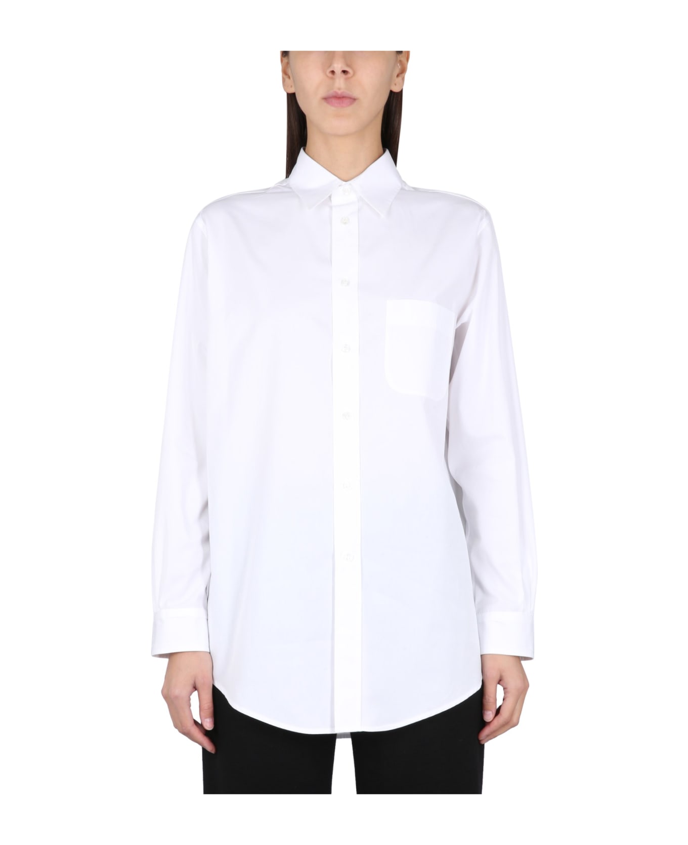 Maison Margiela Oversize Plain Poplin Shirt - 100 シャツ