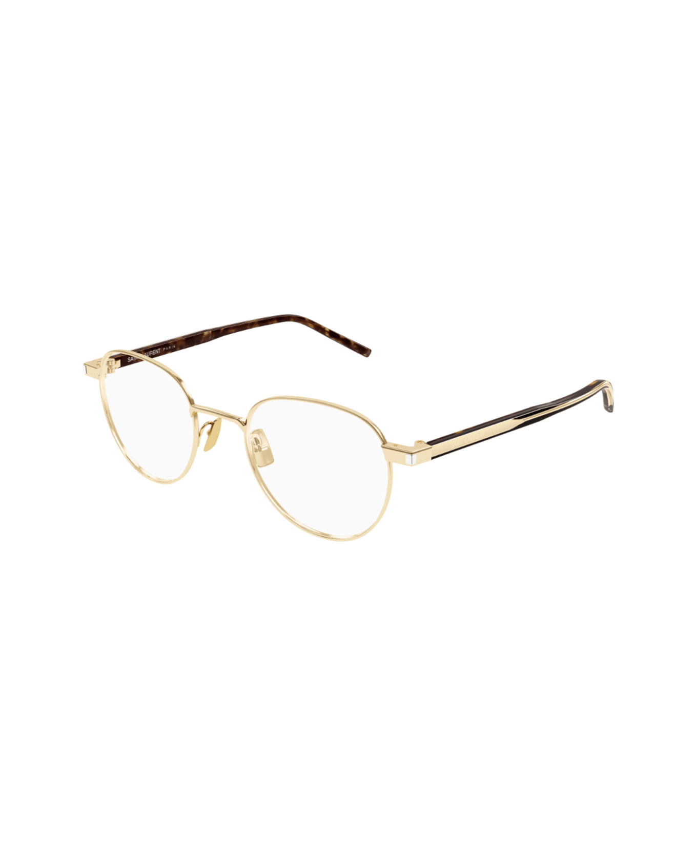 Saint Laurent Eyewear Saint Laurent Sl 781 Linea Corner Angle 002 Gold Crystal Havana Glasses - Oro