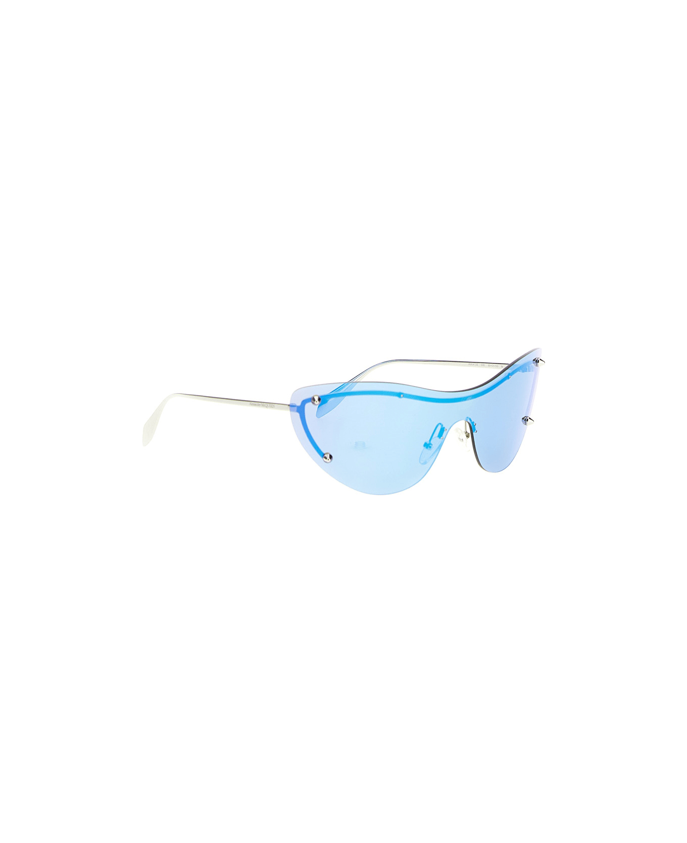 Alexander McQueen Eyewear Spike Studs Cat-eye Mask Sunglasses - Blu