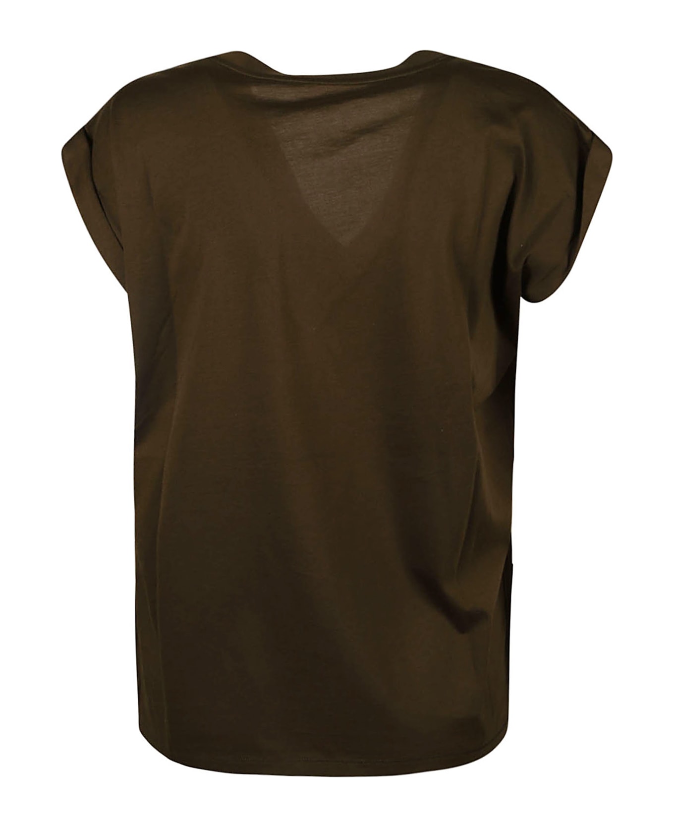 Frame Easy V-neck T-shirt - olive khaki