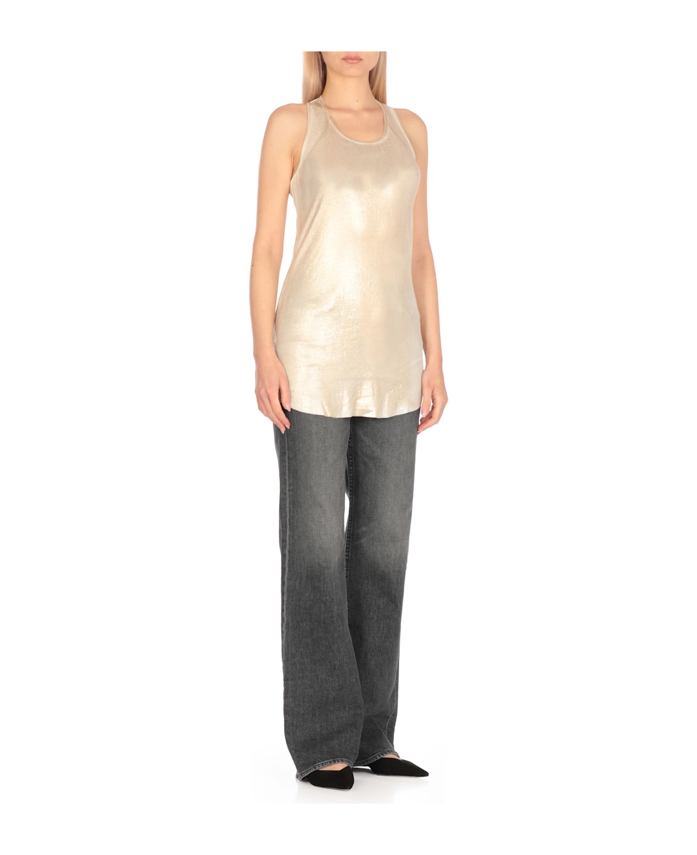 Avant Toi Sweater With Lurex Details - Golden