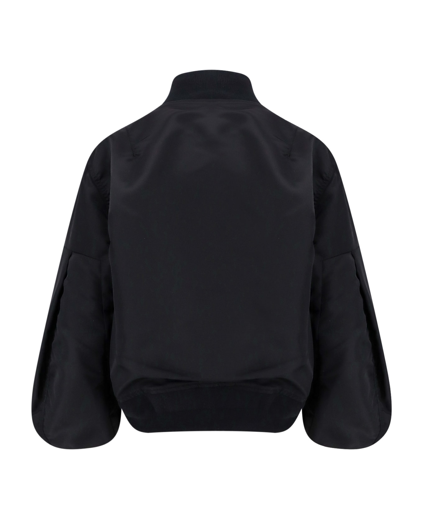 Sacai Puff Sleeved Panelled Bomber Jacket - Black