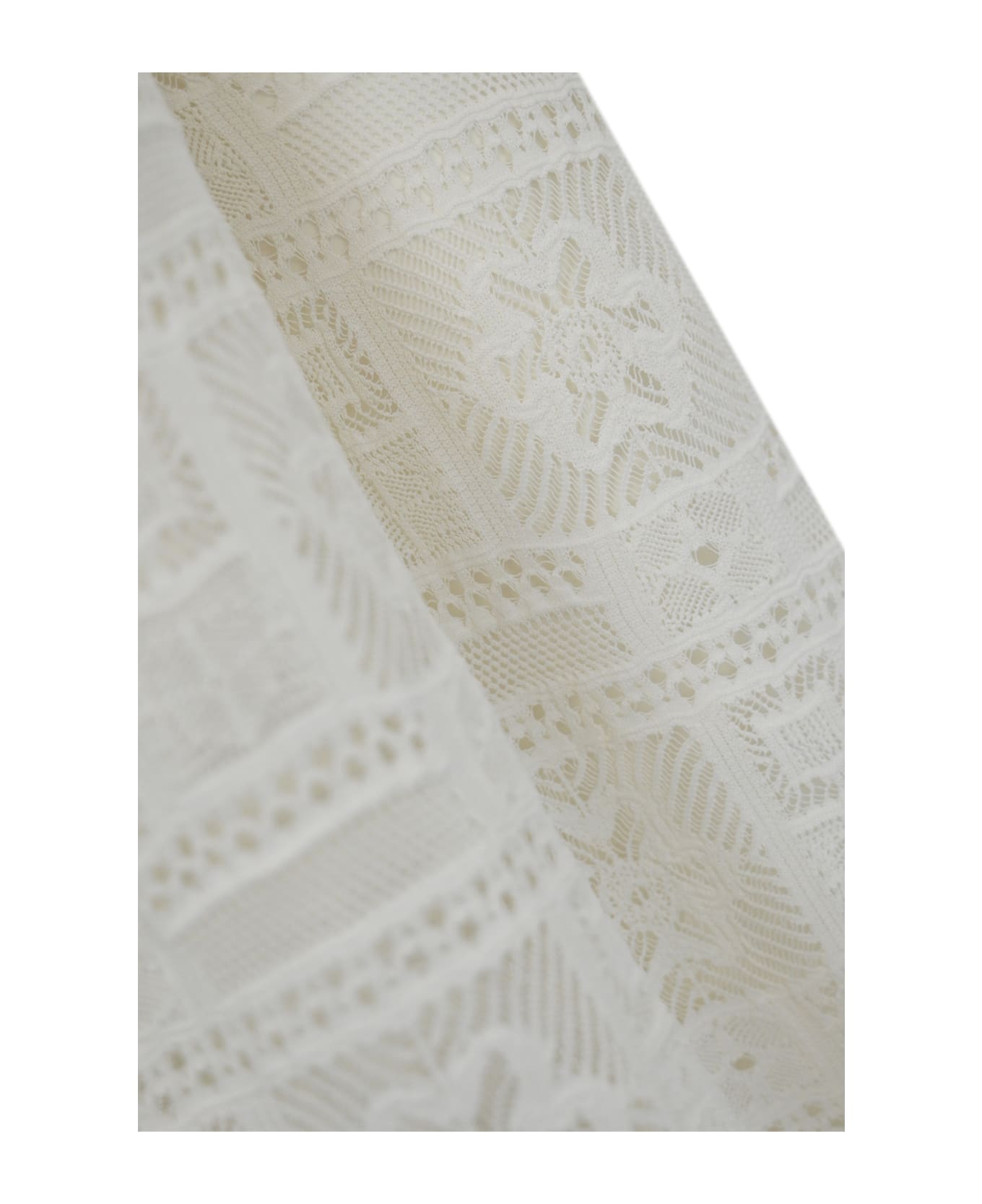 D.Exterior Cotton Patchwork Trousers - Bianco
