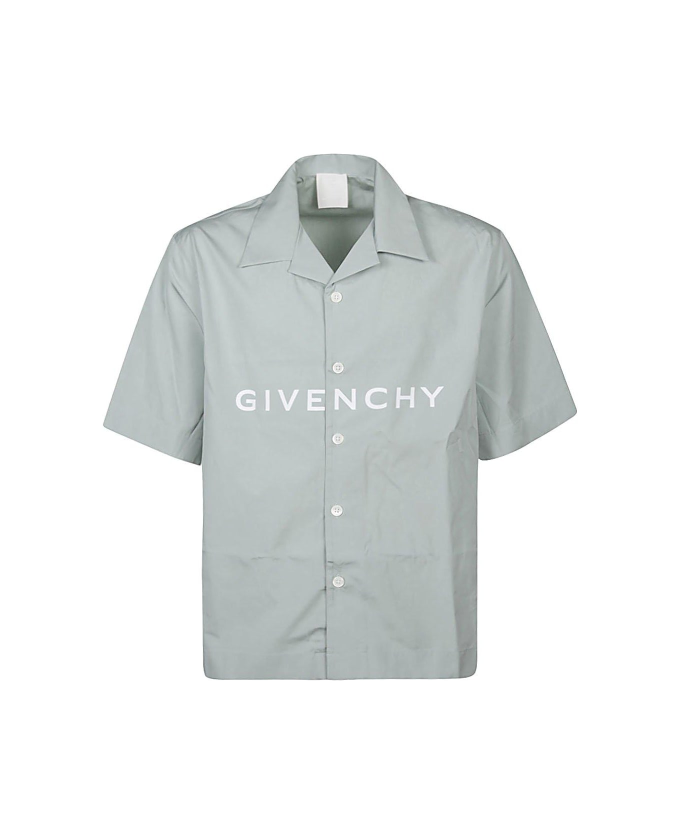 Givenchy Logo Printed Short-sleeved Shirt - MINERAL BLUE シャツ