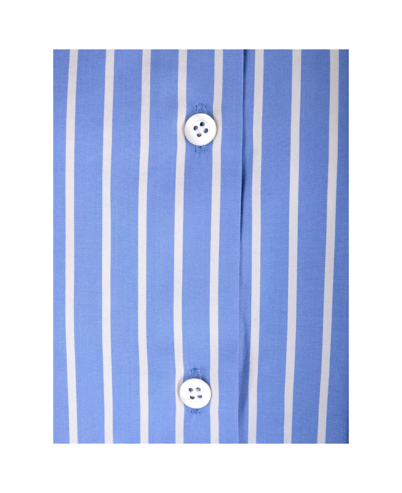 Dries Van Noten Striped Button-up Shirt - Light Blue