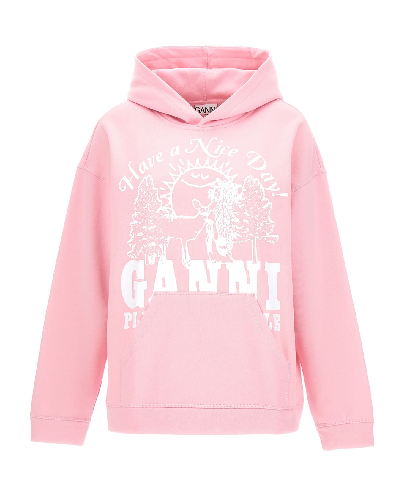 Ganni 'ganni Animals' Hoodie - Pink ニットウェア