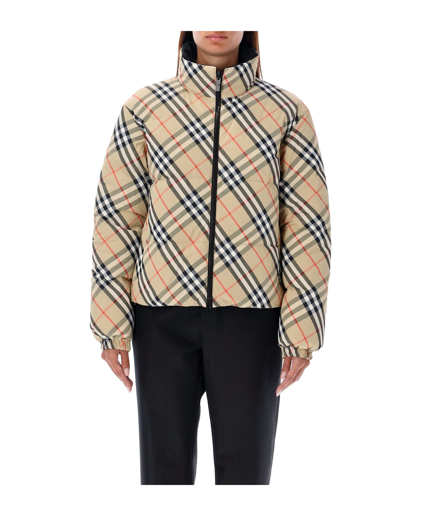 Burberry London Checked Down Jacket - SAND IP CHECK