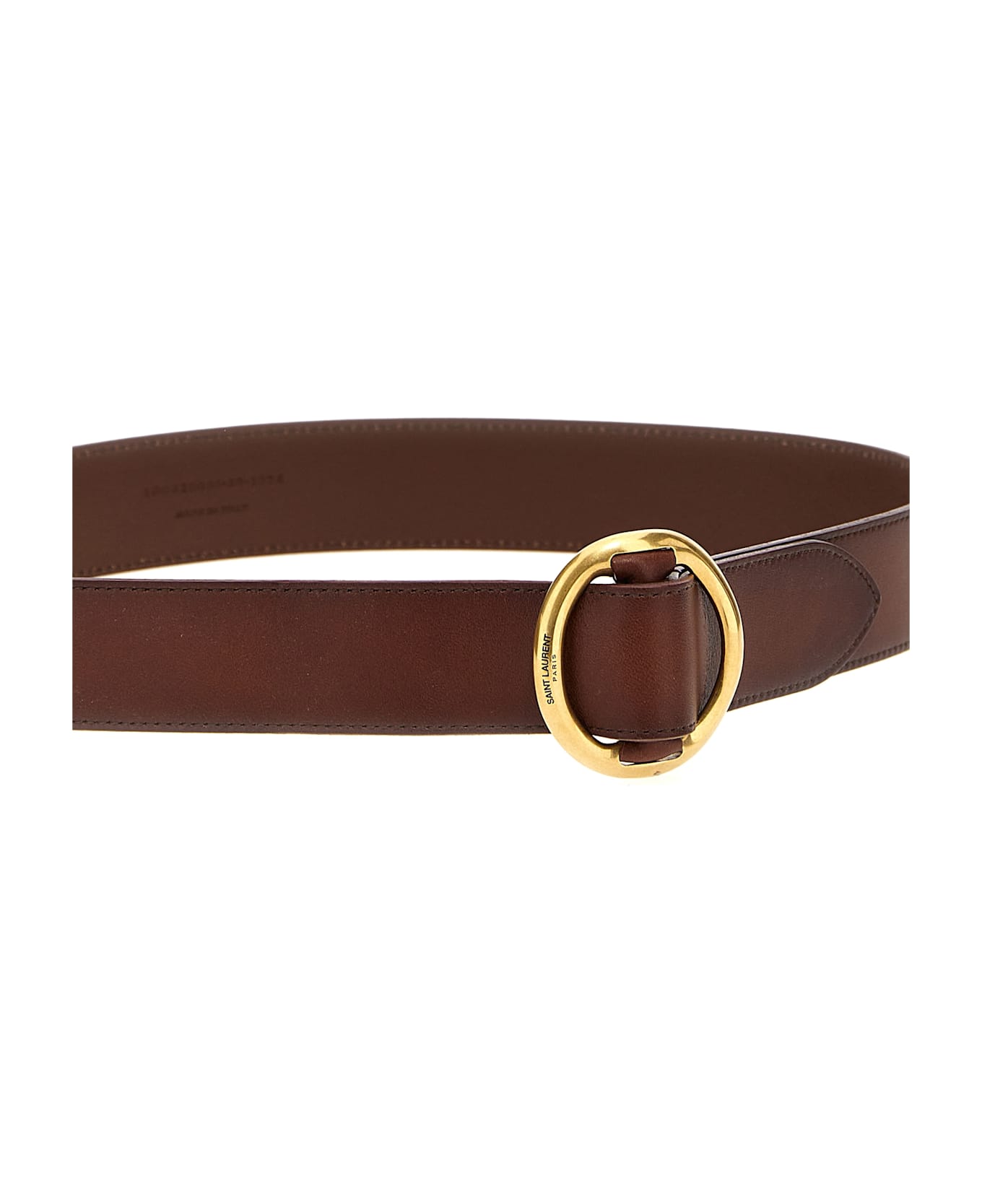 Saint Laurent Leather Belt - BROWN