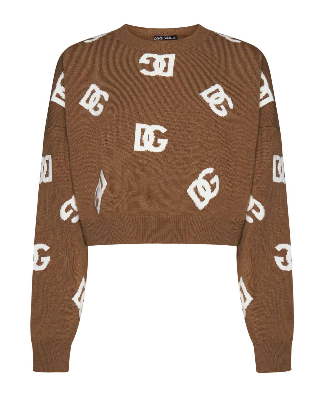 Dolce & Gabbana Logo Embroidery Cropped Sweater - Variante Abbinata フリース