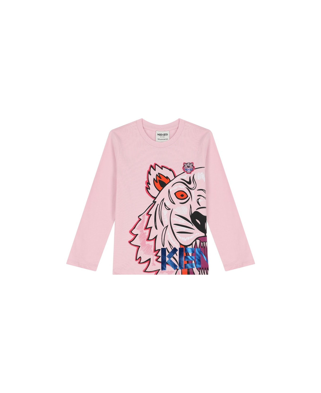Kenzo Kids T-shirt M/l Tiger - PINK