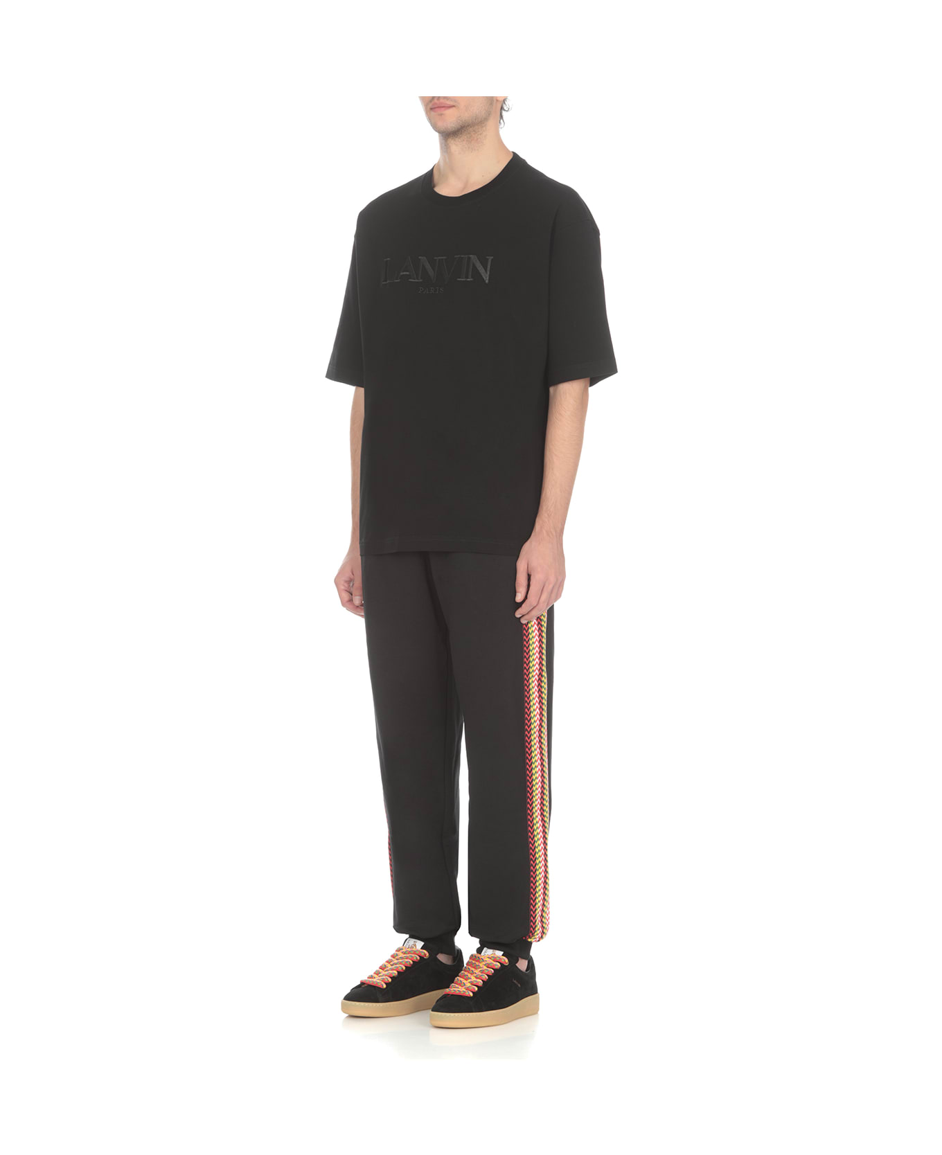 Lanvin T-shirt With Embroidery - Black