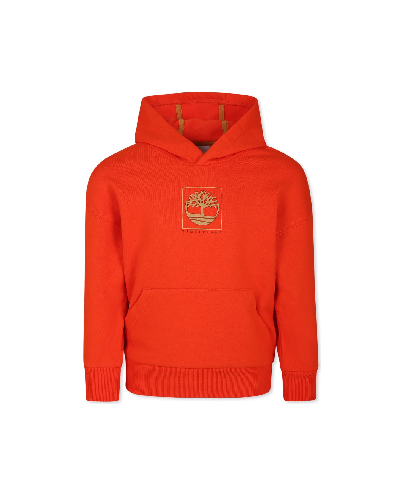 Timberland Red Sweatshirt For Boy With Tree Print - Red