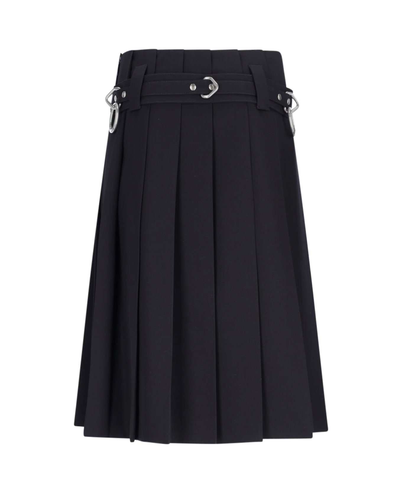 Prada Logo Midi Skirt - Blue