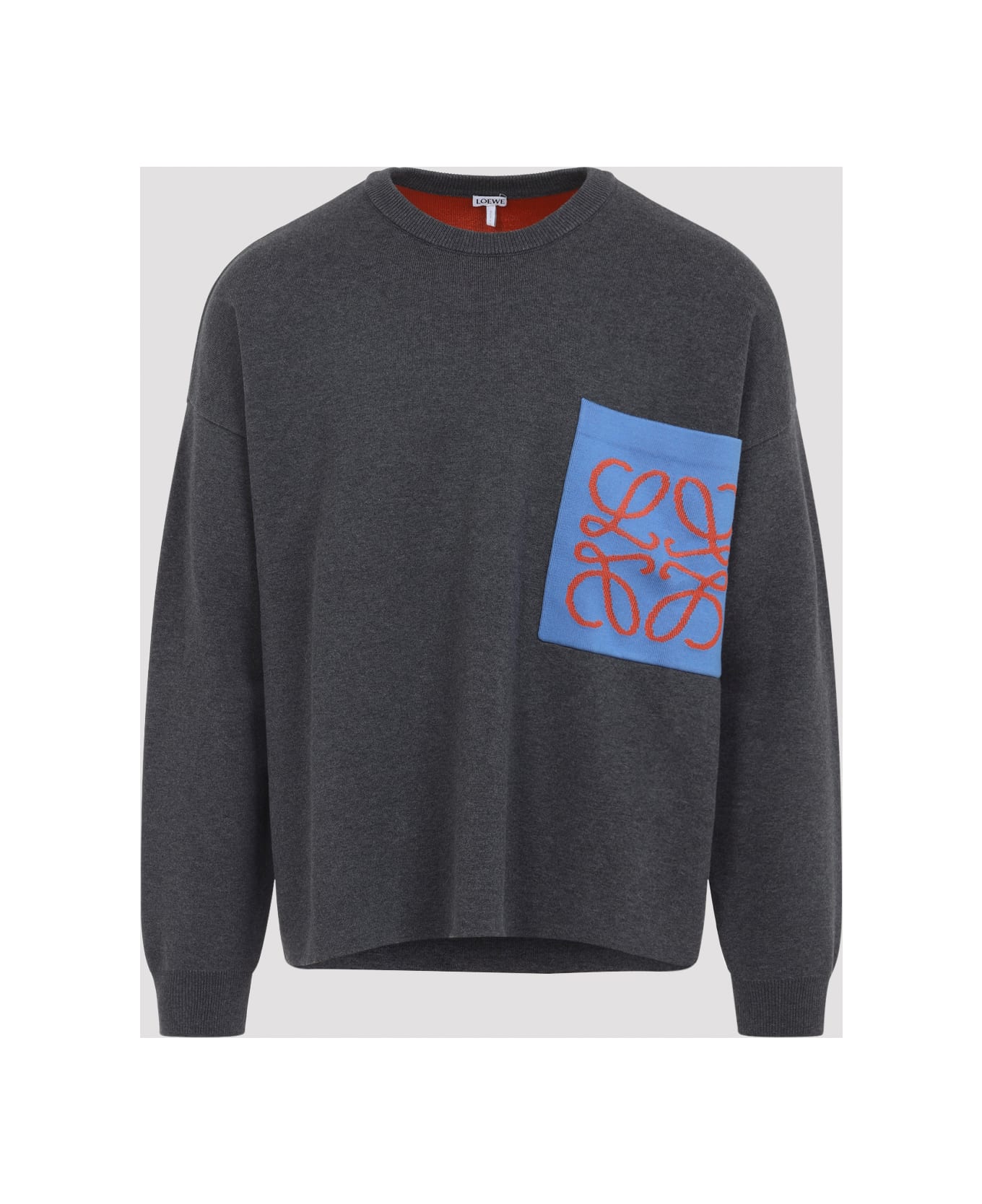 Loewe Anagram Pocket Sweater - Grey Blue