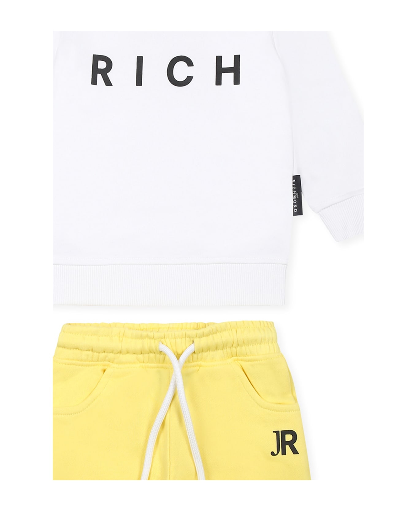 Richmond Yellow Suit For Baby Boy With Logo - Yellow