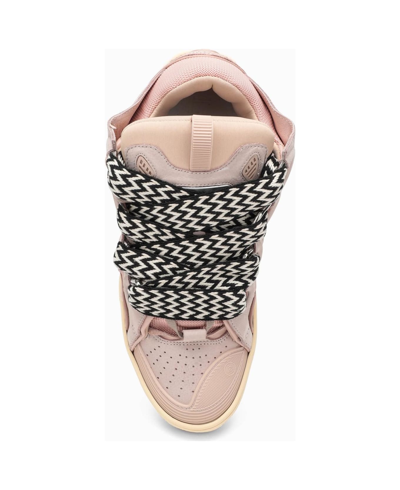 Lanvin Pink Leather Curb Sneakers - Pink