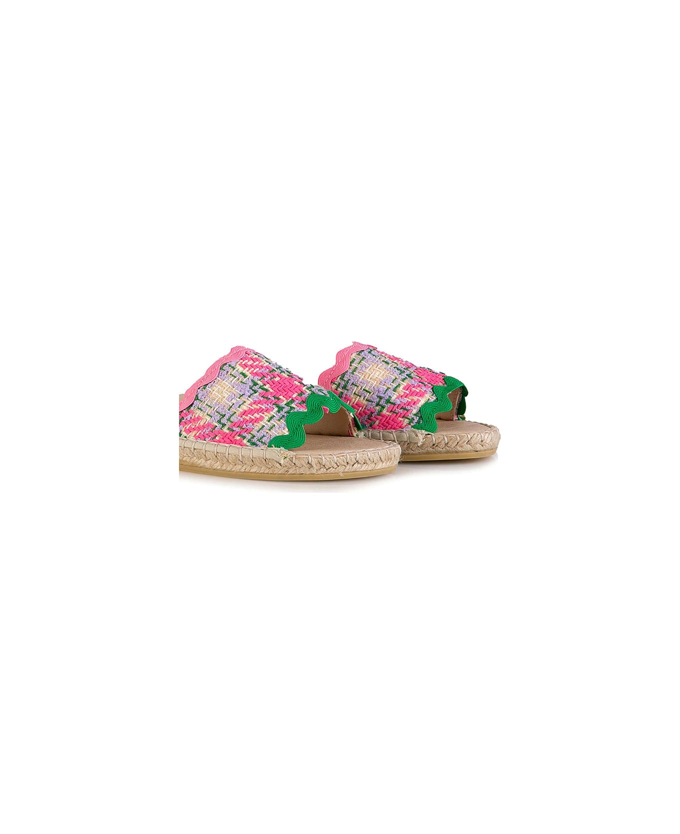 MC2 Saint Barth Woman Espadrilla With Multicolor Tweed - PINK