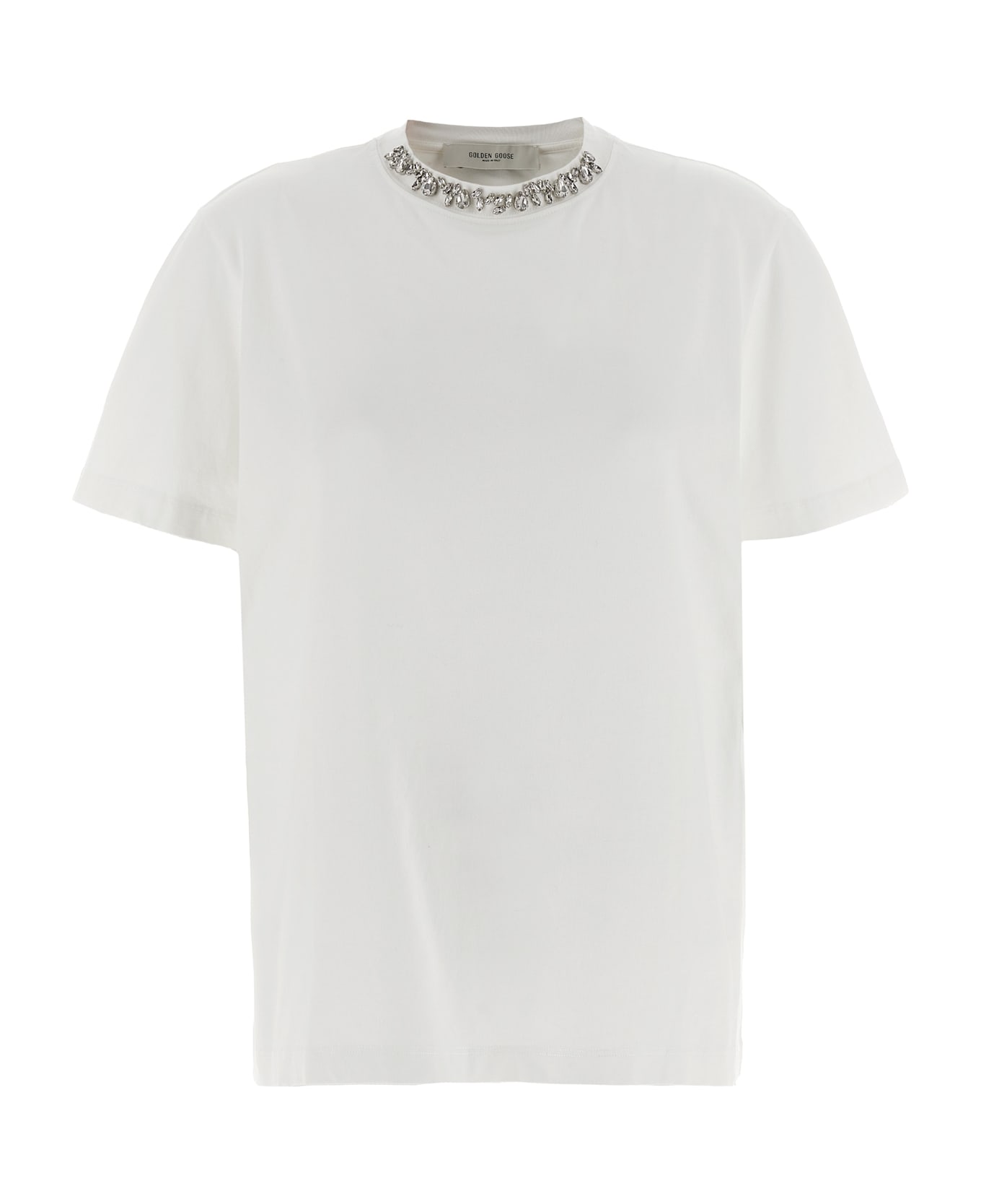 Golden Goose Crystal Crew Neck T-shirt - White