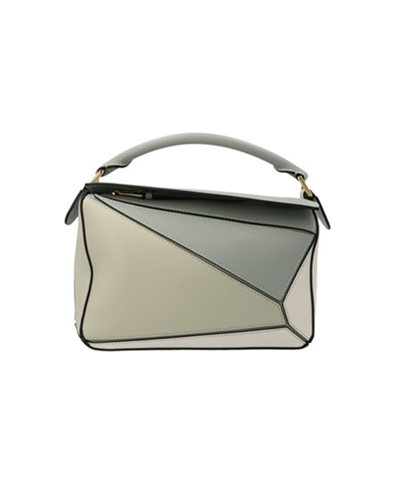 Loewe Puzzle Small Bag - ASH GREY-MARBLE GREEN
