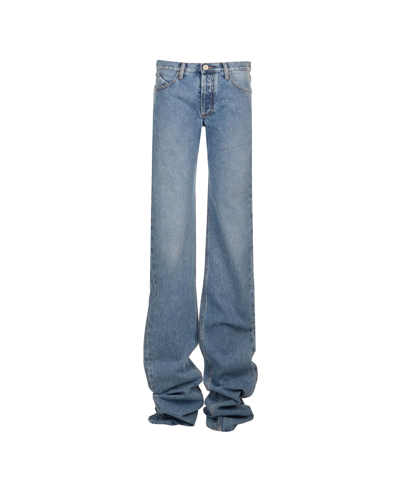 The Attico Extra Long Leg Jeans - Light blue