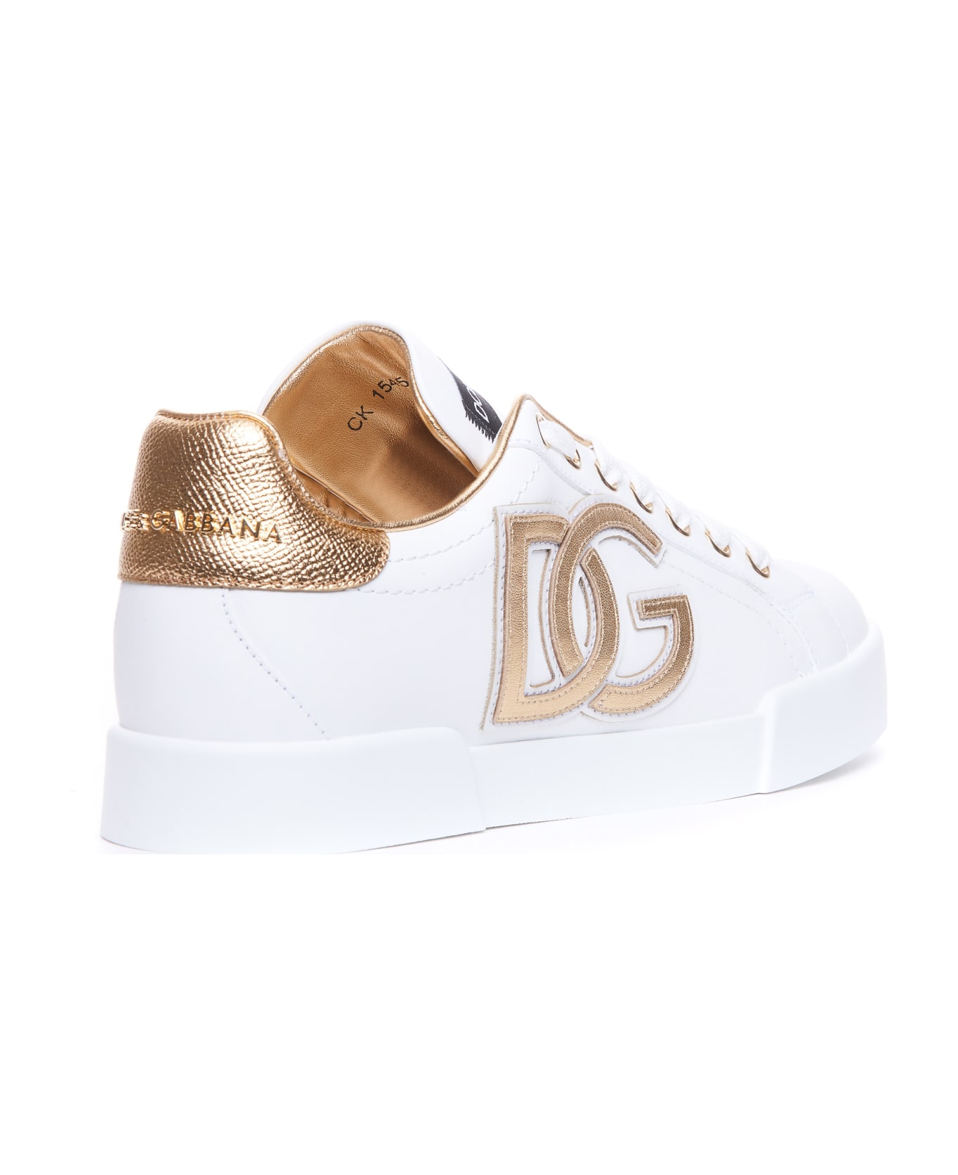 Dolce & Gabbana Portofino Sneakers - BIANCO/ORO