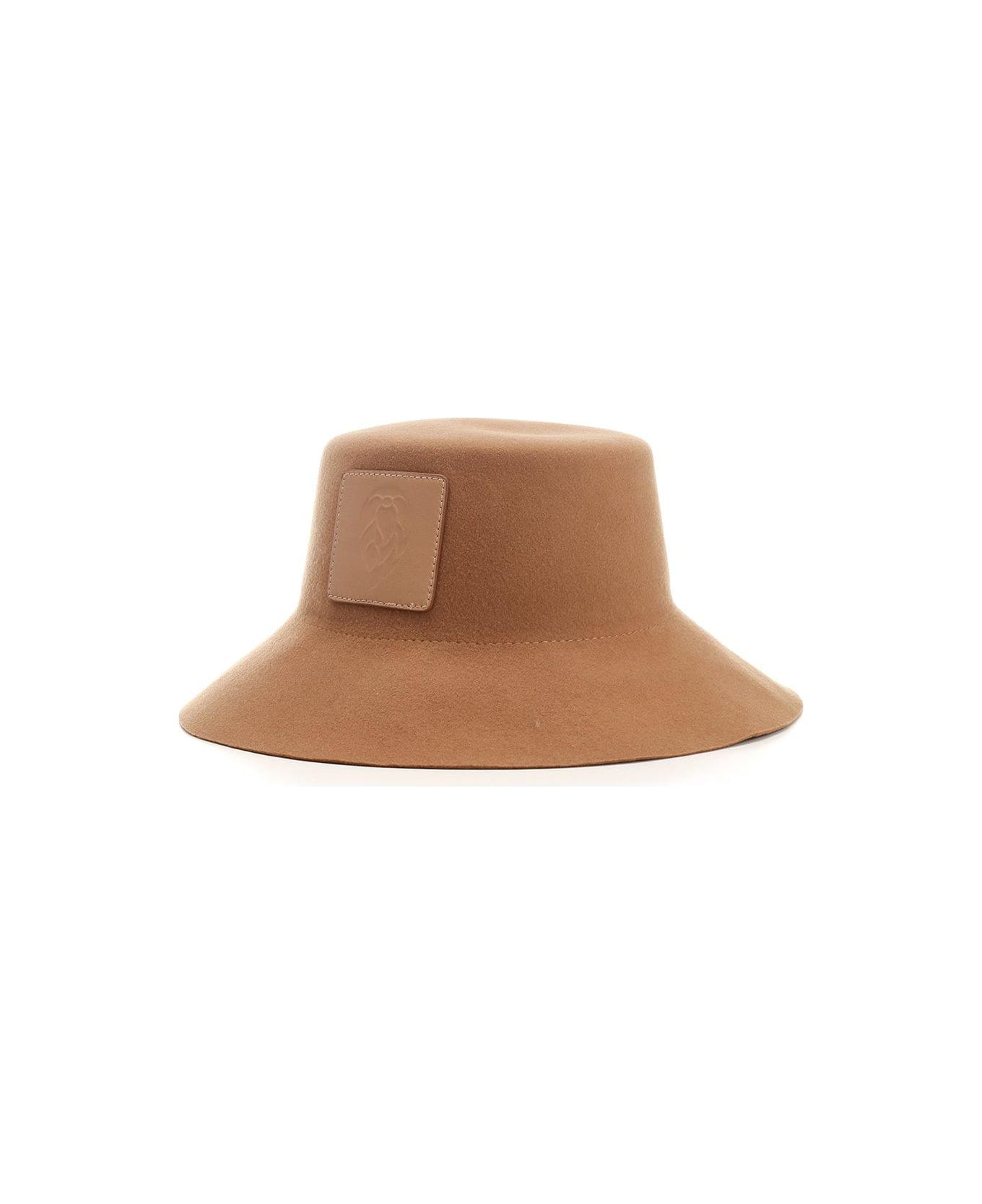 Helen Kaminski Logo Patch Felt Hat - Beige