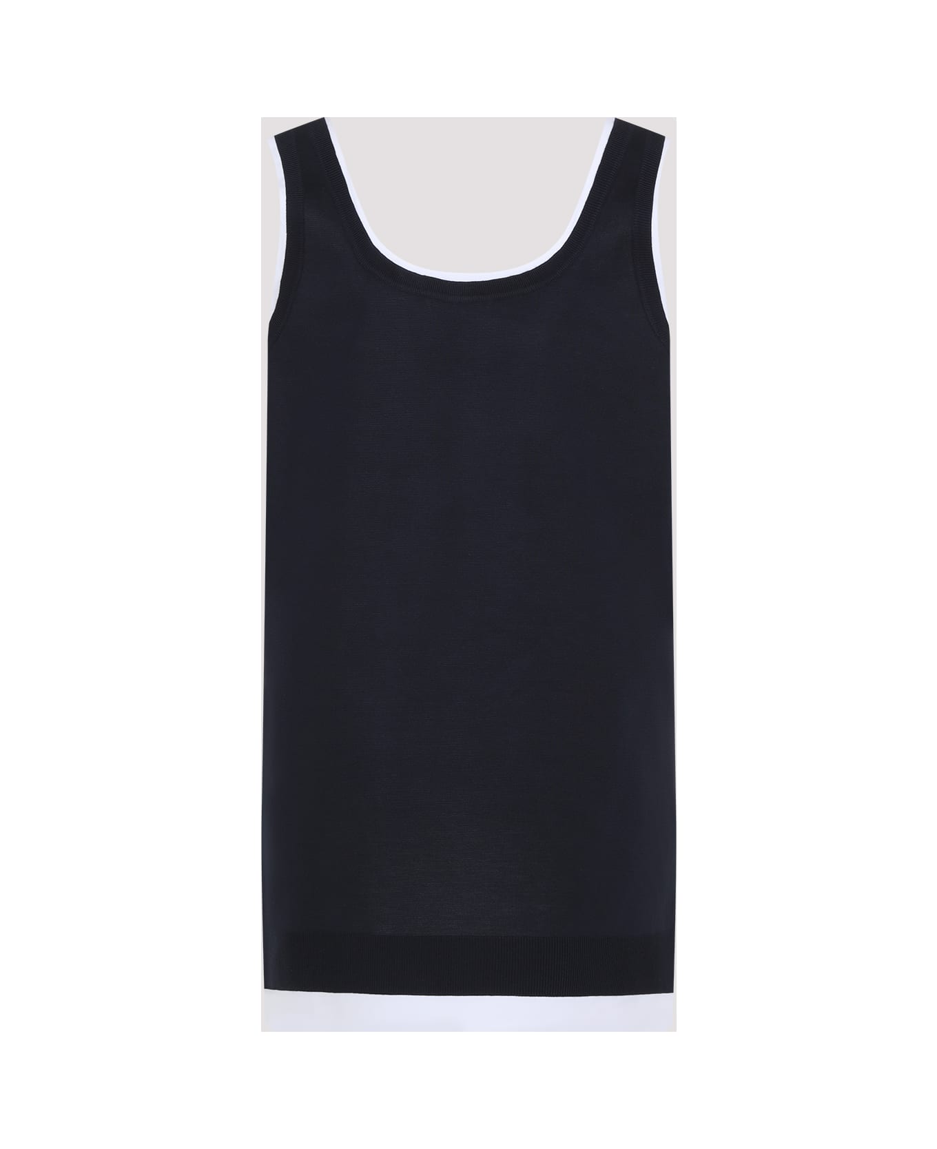 Miu Miu Midnight Blue Stretch Silk Blend Dress - BLUBIANCO